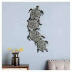 Sea Turtle Wall Art - Hand-Painted Greens - Aiden Lane -Home Decor Series Store GUEST 26e97180 205c 48a9 9b7d 940b291c894d