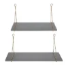 2pc Vista Wood And Metal Wall Shelves - Kate & Laurel All Things Decor
