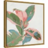 16" X 16" Pink Ficus I By Asia Jensen Framed Canvas Wall Art - Amanti Art