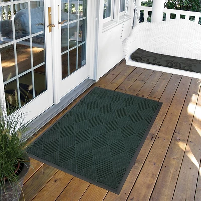 Dark Green Solid Doormat - (4'x6') - HomeTrax 1 Dark Green Solid Doormat - (4'x6') - HomeTrax