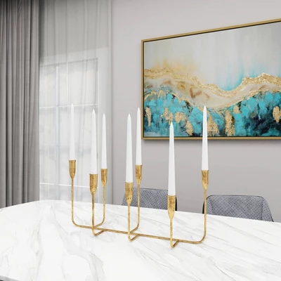 Contemporary Metal Candle Holder Gold - CosmoLiving By Cosmopolitan 9 Contemporary Metal Candle Holder Gold - CosmoLiving By Cosmopolitan - Image 9