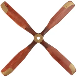 Wood Airplane Propeller 4 Blade Wall Decor With Aviation Detailing Brown - Olivia & May -Home Decor Series Store GUEST 27969b75 a98e 49bf a6a0 44a320618bc9