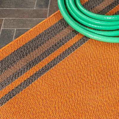 James Modern Border Stripe Indoor/Outdoor Area Rug - JONATHAN Y 10 James Modern Border Stripe Indoor/Outdoor Area Rug - JONATHAN Y - Image 10