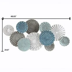 LuxenHome Multi-Color Metal Floral Layered Plates Wall Decor 13 LuxenHome Multi-Color Metal Floral Layered Plates Wall Decor -Home Decor Series Store GUEST 2820c0c0 9e7f 464d a74d e9c3f67429a1