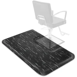 Saloniture 3 Ft. X 5 Ft. Salon & Barber Shop Chair Anti-Fatigue Floor Mat For Square Chair Base - Black Rectangle 1/2" Thick