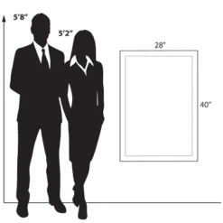 Azar Displays Floating Acrylic Wall Frame With Silver Stand Off Caps: 24" X 36" Graphic Size, Overall Frame Size: 28" X 40", 2-Pack -Home Decor Series Store GUEST 2befedb7 46d4 4460 ab6a ec2335c5a19b