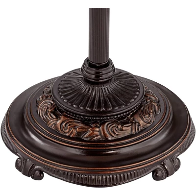 Barnes And Ivy Traditional Floor Lamp 4-Light 63" Tall Lush Bronze Tortoise Glass Font Bell Shade For Living Room Reading Bedroom Office 5 Barnes And Ivy Traditional Floor Lamp 4-Light 63" Tall Lush Bronze Tortoise Glass Font Bell Shade For Living Room Reading Bedroom Office - Image 5