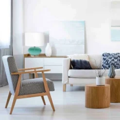 15.25" Modern Ovaloid Glass Bedside Table Lamp With Fabric Shade - Lalia Home -Home Decor Series Store GUEST 2ceb26f7 2bda 43d0 896e aaf21c080315