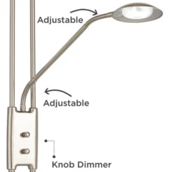 360 Lighting Canby Modern Torchiere Floor Lamp With Side Light 72" Tall Brushed Nickel Dimmable LED For Living Room Reading Bedroom Office House Home 10 360 Lighting Canby Modern Torchiere Floor Lamp With Side Light 72" Tall Brushed Nickel Dimmable LED For Living Room Reading Bedroom Office House Home -Home Decor Series Store GUEST 2d61690b 6ce2 4d81 8bb2 ce958623faf7