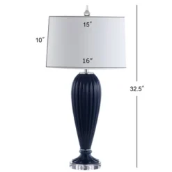 32.5" Glass/Crystal Delphine Table Lamp (Includes LED Light Bulb) Blue - JONATHAN Y -Home Decor Series Store GUEST 2df67664 8d9e 4c3d b344 0b21f87477dc