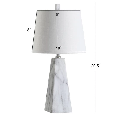 20.5" Owen Resin Table Lamp (Includes LED Light Bulb) White - JONATHAN Y 3 20.5" Owen Resin Table Lamp (Includes LED Light Bulb) White - JONATHAN Y - Image 3