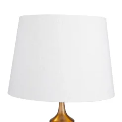 Linen Buffet Lamp With Tapered Shade Gold - Olivia & May -Home Decor Series Store GUEST 302053b3 48dd 4853 b89c 95c00b1b9421