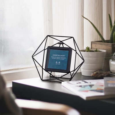 Northlight 8" Contemporary Hexagonal 4" X 4" Photo Picture Frame - Black 1 Northlight 8" Contemporary Hexagonal 4" X 4" Photo Picture Frame - Black