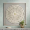 Dahlia Studios Natural Paper Ring 35 1/2" Square Shadow Box Framed Wall Art