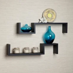 (Set Of 2) 22.5" X 4.7" Floating Wall Shelving Set - Danya B.