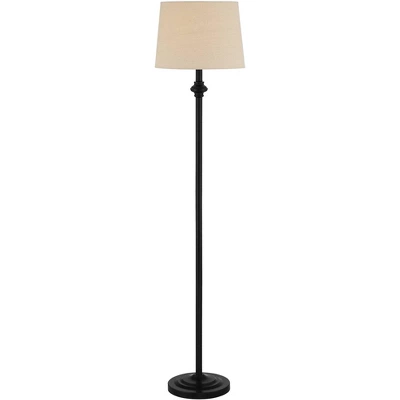360 Lighting Carter Rustic Farmhouse 3 Piece Table Floor Lamp Set Black Metal Cream Fabric Tapered Drum Shade For Living Room Bedroom Office House 2 360 Lighting Carter Rustic Farmhouse 3 Piece Table Floor Lamp Set Black Metal Cream Fabric Tapered Drum Shade For Living Room Bedroom Office House - Image 2
