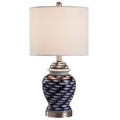23" School Of Fish Table Lamp Blue White - StyleCraft
