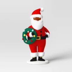 22" Fabric Santa Sculpture Holding Wreath - Wondershop™ Red/White -Home Decor Series Store GUEST 37597653 35cb 4d75 aed0 b085fa7c2499