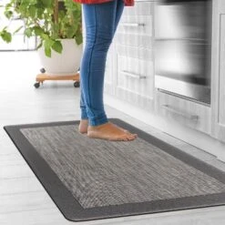 World Rug Gallery Textline Bordered Anti-Fatigue Standing Mat -Home Decor Series Store GUEST 380c92c0 8c65 466f 8c93 7aa9d109d2df