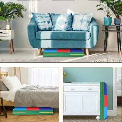 Costway 58'' Toddler Foam Play Mat Baby Folding Activity Floor Mat Home School Daycare 6 Costway 58'' Toddler Foam Play Mat Baby Folding Activity Floor Mat Home School Daycare - Image 6