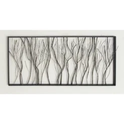 Metal Tree Distressed Dimensional Branch Wall Decor With Black Frame Silver - Olivia & May -Home Decor Series Store GUEST 383f7f61 95e3 4aca a85b 1169586d6a7c