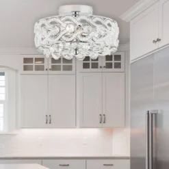 11.5" Olivia Semi-Flush Mount Pendant Metallic Silver - River Of Goods -Home Decor Series Store GUEST 38651609 e489 4d26 be32 79a514bab732