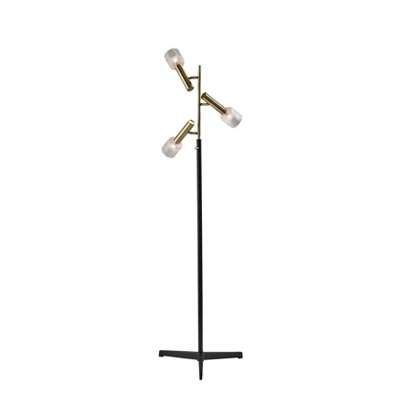 Melvin Antique Brass Floor Lamp (Includes LED Light Bulb) Black - Adesso 1 Melvin Antique Brass Floor Lamp (Includes LED Light Bulb) Black - Adesso