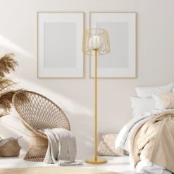 62.75" Lucas Caged Globe Shade Floor Lamp - River Of Goods -Home Decor Series Store GUEST 391e55b9 64f3 4057 b805 eb22a0a21911