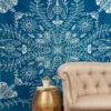 Sunshinecanteen Flores Cyan Tapestry - Society6
