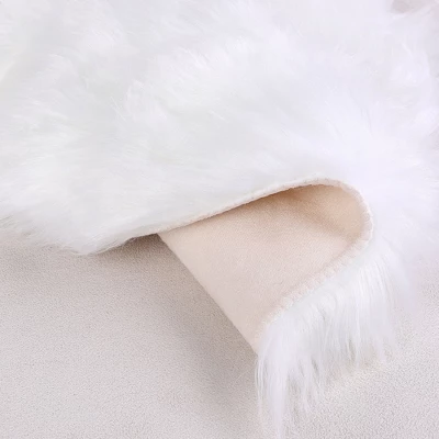 PiccoCasa Office Home Bedroom Faux Sheepskin Puffy Plush Area Soft Warm Floor Mat 1 Pc 3 PiccoCasa Office Home Bedroom Faux Sheepskin Puffy Plush Area Soft Warm Floor Mat 1 Pc - Image 3
