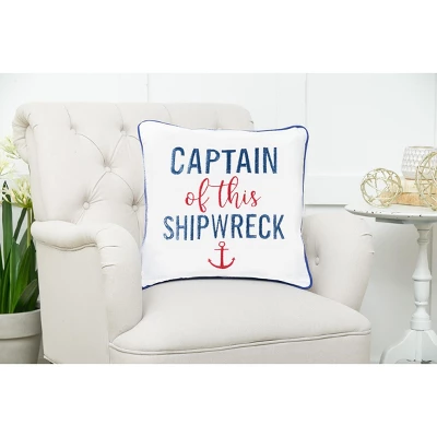 C&F Home Captain Of Shipwreck Embroidered Throw Pillow 1 C&F Home Captain Of Shipwreck Embroidered Throw Pillow