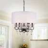 25" X 25" X 13" 6-Light Ninian Chandelier Black - Warehouse Of Tiffany