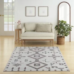 Nicole Curtis Machine Washable Series 1 Bohemian Diamond Motif Indoor Rug -Home Decor Series Store GUEST 3cb275f2 6a65 4cf3 80a7 47ecb1df2b9f