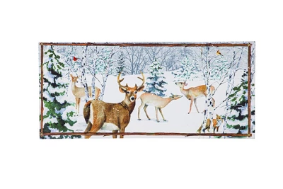 Evergreen Winter's Whisper Sassafras Indoor Outdoor Switch Doormat 1'10"x10" Brown 2 Evergreen Winter's Whisper Sassafras Indoor Outdoor Switch Doormat 1'10"x10" Brown - Image 2