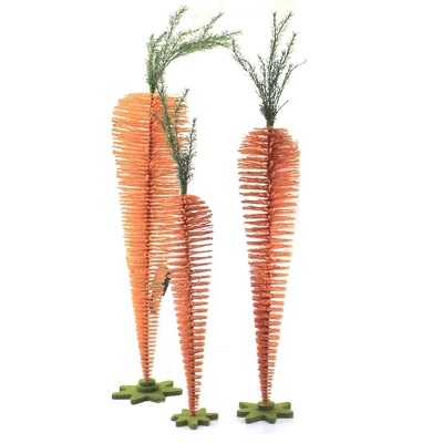 Easter Standing Carrot Trees Set / 3 - 3 Carrot Trees / Display 6.00 Inches - Decorate Decor Mantle Display - Em1799 - Plastic - Orange 1 Easter Standing Carrot Trees Set / 3 - 3 Carrot Trees / Display 6.00 Inches - Decorate Decor Mantle Display - Em1799 - Plastic - Orange