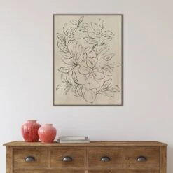 22" X 30" Outlined Leaves I By Asia Jensen Framed Canvas Wall Art Gray Wash - Amanti Art -Home Decor Series Store GUEST 3dd0ab0d 03ac 4df8 b9b5 bb97d5941e59