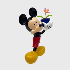 Disney 12" Stone Solar Motion Mickey Mouse Statue