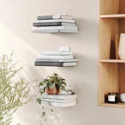 Set Of 3 Conceal Floating Large Shelves - Umbra 5 Set Of 3 Conceal Floating Large Shelves - Umbra - Image 5