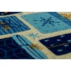 1'4" X 2'4" Christmas Presents Indoor/Outdoor Coir Doormat Blue/Gold - Entryways