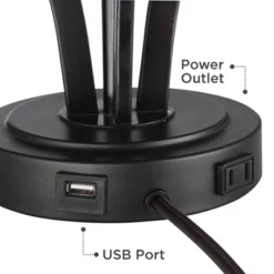 360 Lighting Heather Modern Accent Table Lamps Set Of 2 With Round Risers 22 1/2" High Iron USB And AC Power Outlet In Base Off White Glass For Desk 6 360 Lighting Heather Modern Accent Table Lamps Set Of 2 With Round Risers 22 1/2" High Iron USB And AC Power Outlet In Base Off White Glass For Desk -Home Decor Series Store GUEST 3f7aaec5 d80e 48c4 ab27 797cfc5d55bd