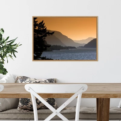 23" X 16" Scenic View Of The Columbia River Gorge By David Frazier Danita Delimont Framed Canvas Wall Art - Amanti Art 4 23" X 16" Scenic View Of The Columbia River Gorge By David Frazier Danita Delimont Framed Canvas Wall Art - Amanti Art - Image 4