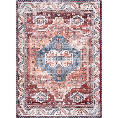 NuLOOM Marli Machine Washable Faded Medallion Area Rug 10 NuLOOM Marli Machine Washable Faded Medallion Area Rug - Image 10