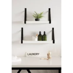 (Set Of 2) 5" X 10" Sudbury Wood And Metal Wall Shelf Set White/Black - Kate & Laurel All Things Decor 14 (Set Of 2) 5" X 10" Sudbury Wood And Metal Wall Shelf Set White/Black - Kate & Laurel All Things Decor -Home Decor Series Store GUEST 42afb048 6e80 4d7c b34f 45ec9cc9e406