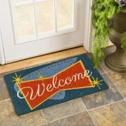 Evergreen Vintage Welcome Coir Mat