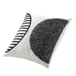 20"x20" Oversize Graham Square Throw Pillow White/Black - Brielle Home
