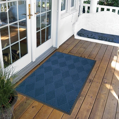 Blue Solid Doormat - (2'x3') - HomeTrax 2 Blue Solid Doormat - (2'x3') - HomeTrax - Image 2