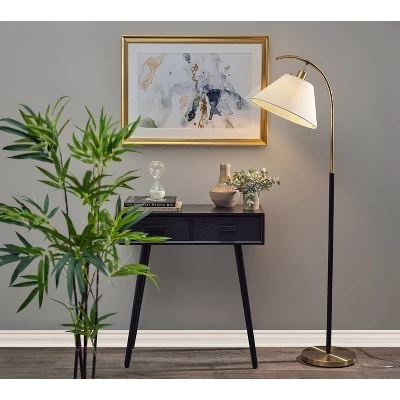Jerome Floor Lamp Black/Antique Brass - Adesso 1 Jerome Floor Lamp Black/Antique Brass - Adesso