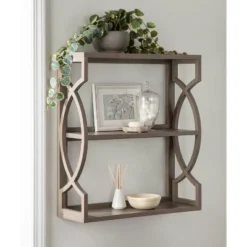 25" X 28" Raines Wood Decorative Wall Shelf Gray - Kate & Laurel All Things Decor 14 25" X 28" Raines Wood Decorative Wall Shelf Gray - Kate & Laurel All Things Decor -Home Decor Series Store GUEST 471ef474 684c 4d27 b74a 273759102955