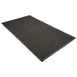 2'x3' Rectangle Solid Plastic Floor Mat Black - Guardian