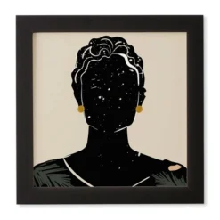Domonique Brown Black Hair No. 5 Framed Wall Art Black - Deny Designs -Home Decor Series Store GUEST 48275adc 3eb4 462c b846 74bcde60d01f